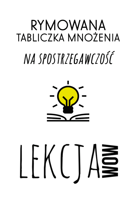 RYMOWANA TABLICZKA MNOŻENIA✖️