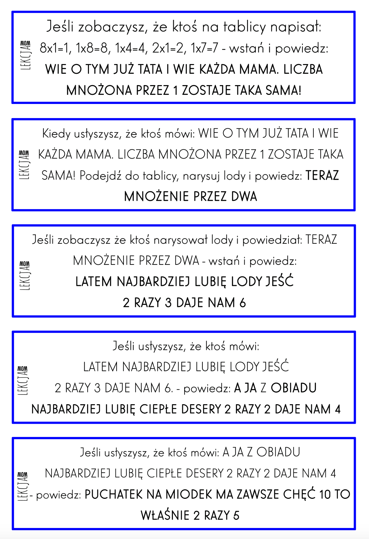 RYMOWANA TABLICZKA MNOŻENIA✖️