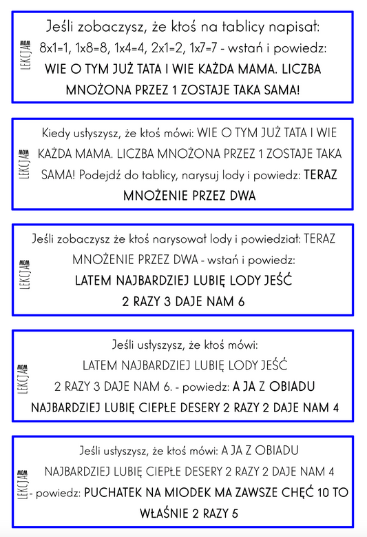 RYMOWANA TABLICZKA MNOŻENIA✖️