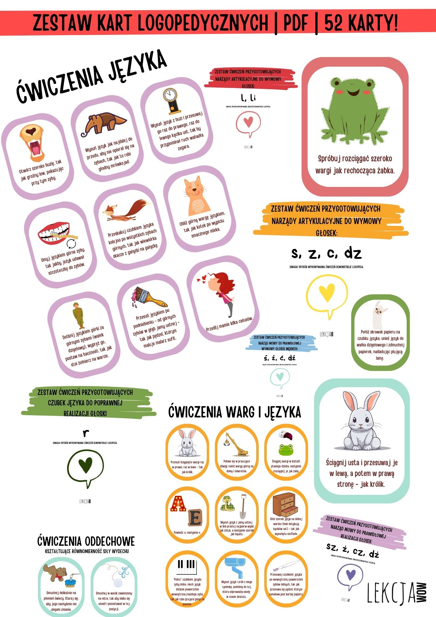 ZESTAW KART LOGOPEDYCZNYCH 👅