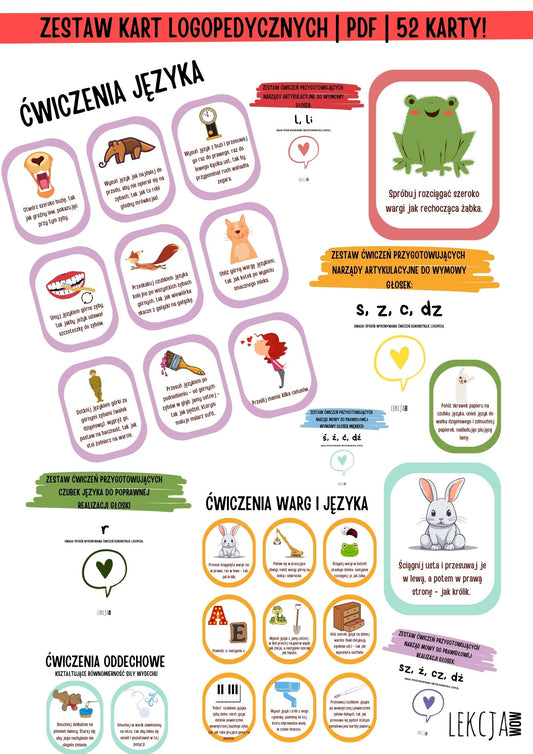 ZESTAW KART LOGOPEDYCZNYCH 👅